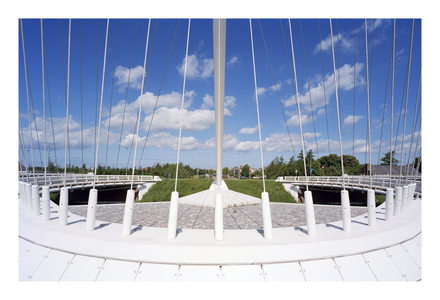 Hoofddorp Bridge to Harlemmermeer in the Netherlands. Architect Santiago Calavatra, 2002. Photography 10/05/05.