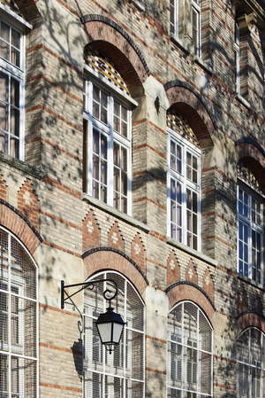 The school city Lakanel, 3 avenue du President Franklin Roosevelt, in Sceaux (Hauts de Seine, Ile de France). Architect Anatole de Baudot, 1882-1885.