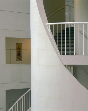 Staircase of the dance school of the Opera de Paris, realized in 1988 by Christian de Portzamparc