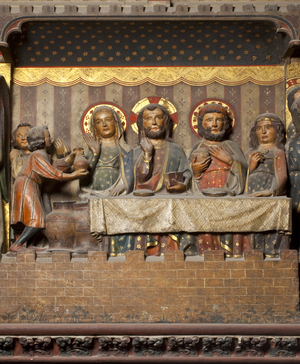 The northern fence of the Cathedrale Notre-Dame de Paris tells the life of Jesus: Les Noces de Cana Cathedrale Notre Dame de Paris - Paris 4 - XIIIth, XIIIth, XIXth, rehabilitation by Viollet-le-Duc -