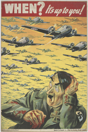 'When? It's up to you!' (colour litho)