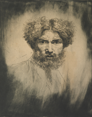 Portrait of the Artist: 'Tete Farouche', 1906 (etching with plate tone)