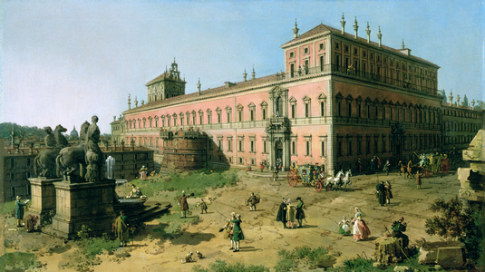 Plaza of the Quirinale, Rome (oil on canvas)