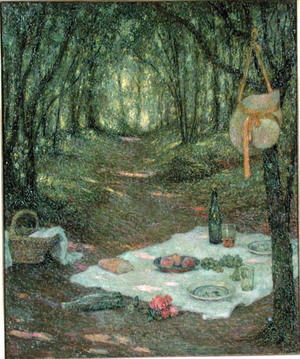 A Break in the Woods, Gerberoy, 1925 (oil on canvas)