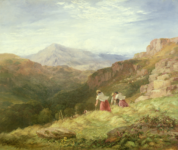 Haymaking, Snowdon, 1847 (oil on canvas)