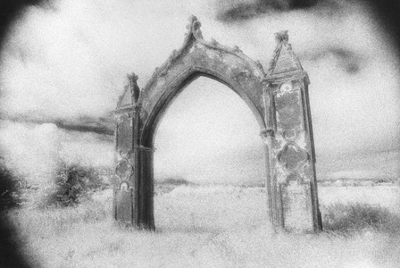 The remaining arch, Ardfert House, County Kerry (b/w photo)