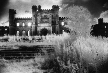 Lowther Castle, Westmoreland, Cumbria (b/w photo)