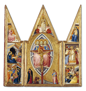 The Trinity and the Crucifixion with Scenes from the Life of Christ, c.1355 (tempera on panel)