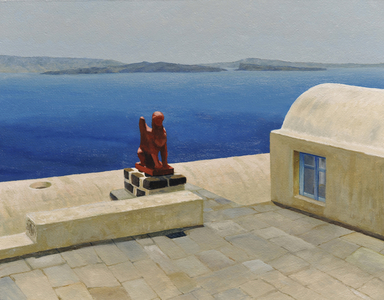Santorini 6 (oil on board)