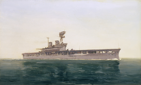 HMS Eagle, 1922 (oil on canvas)