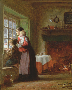 An Anxious Time, 1876 (oil on board)