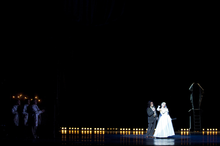 Les Tales d'Hoffmann, opera by Jacques Offenbach at the Opera Bastille, May 2010. Orchestra and choir of the Opera directed by Jesus Lopez Cobos and directed by Robert Carsen. Photography