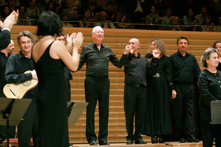 The musical ensemble “Les Arts Florissants”” directed by William Christie. Photography Salle Pleyel, 2008.