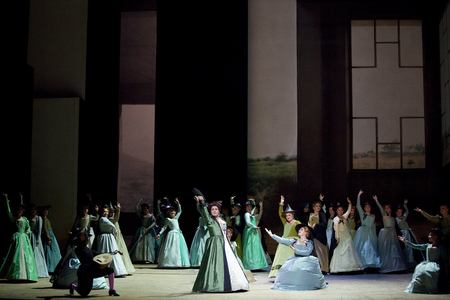 Don Carlo, opera by Giuseppe Verdi at the Opera Bastille, Paris, February 2010. Orchestre et choreurs de l'Opera de Paris directed by Carlo Rizzi and directed by Graham Vick. Photography