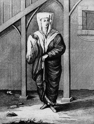A Jewish Woman, from 'Raccolta di 126 Stampe Che Representano Figure ed Abiti di Varie Nazione Venice', 1783 (hand coloured engraving) (b/w photo)