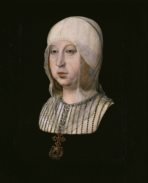 Portrait of Isabella 'The Catholic', Queen of Castile, c.1490-92 (oil on panel)