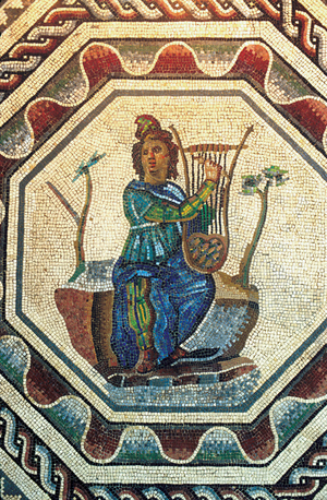 Orpheus playing the cithar. 2nd century AD (mosaic)