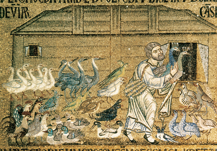 Byzantine art: The Flood, from the Arch of Noah, 13th century (mosaic)