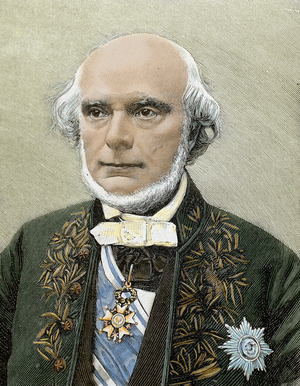 Jean Louis Armand de Quatrefages de breau (engraving) (later colouration)