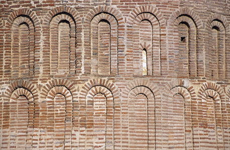 Mozarabic art: detail of the apse of the Church of Our Lady of the Assumption. 13th century. Cubillo of Uceda. Spain (125-13999)