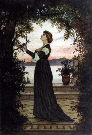In the Arbour, 1886 (w/c on paper)