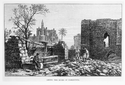 Ruins of Famagusta, Cyprus, from 'In an Enchanted Island' by W.H. Mallock, published 1889 (engraving)