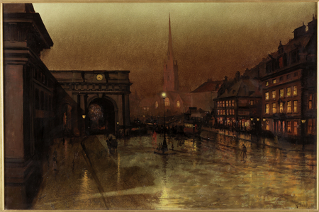 Central Station, Newcastle upon Tyne (oil on canvas)