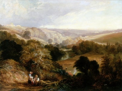 Evening View on Heaton Dene, Lancashire, from an Eminence near Mable's Mill, 1831 (oil on canvas)