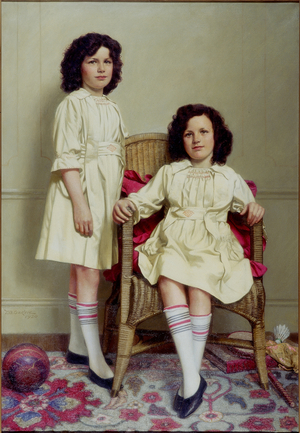 The Twins (Winifred and Leonora Reid), 1920 (oil on canvas)