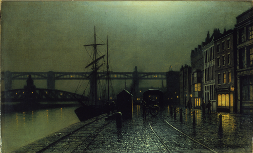 The Quayside, Newcastle upon Tyne, 1895 (oil on canvas)