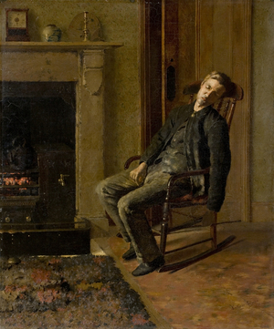Tired (oil on canvas)