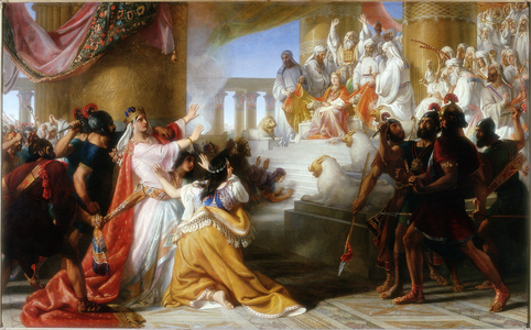 Athaliah's Dismay at the Coronation of Joash, c.1858 (oil on canvas)