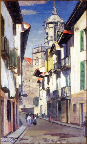 A Street in Fuenterrabia, c.1908 (oil on canvas)