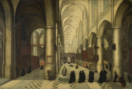 St. Pieters at Louvain, a Christening Party (oil on canvas)