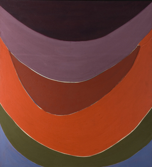 Suspended Forms, 1967 (acrylic & collage on canvas)