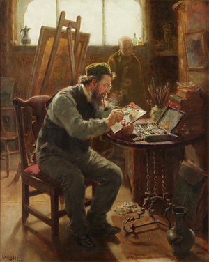 Portrait of Stephen Brownlow, 1892 (oil on board)