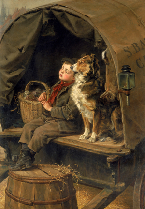 Last in Market or The Carrier's Cart (oil on canvas)