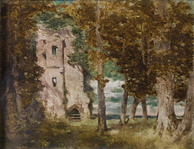 Ruins of Kirkoswald Castle, Cumberland, 1854 (oil on canvas)