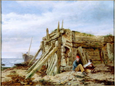 Under the Breakwater, c.1863 (oil on canvas)