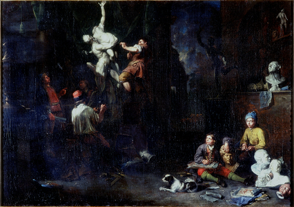 A Sculptor's Studio, 1706 (oil on canvas)