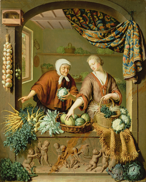 The Greengrocer, 1731 (oil on oak panel)