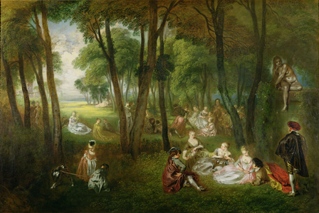 Fete in a Park, c.1718-20 (oil on canvas)