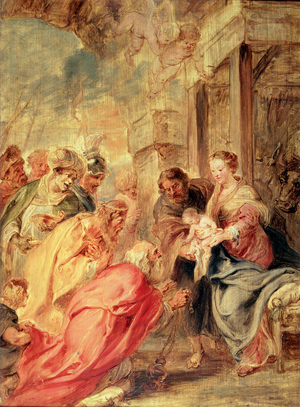 The Adoration of the Magi, c.1633 (oil on oak panel)
