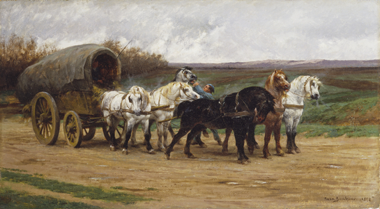 A Waggon and Team of Horses, 1852 (oil on canvas)