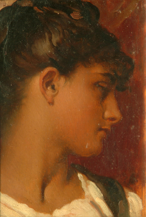 Female Head (oil on canvas)