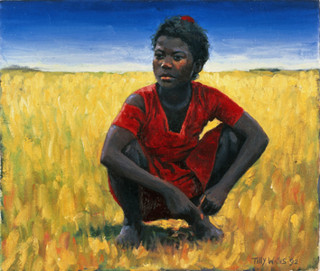 Girl in Red, 1992 (oil on canvas)