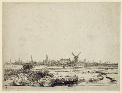 View of Amsterdam, c.1640 (etching)