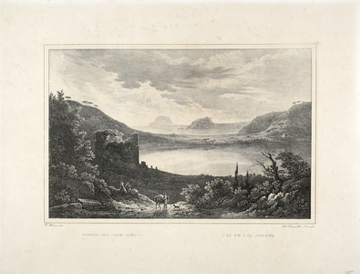 View of Lake Averno (litho)