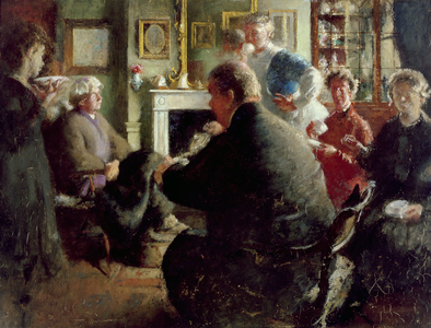 Steer at Home, 109 Cheyne Walk (on Christmas Eve) c.1929-30 (oil on panel)