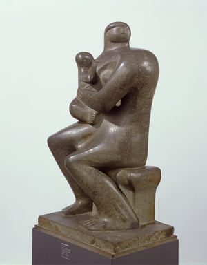 Mother and Child, 1932 (green hornton stone) (see also 419986)